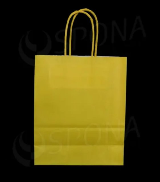 Papírová taška PASTELO, 14+8,5x21,5 cm, 100 gr., žlutá