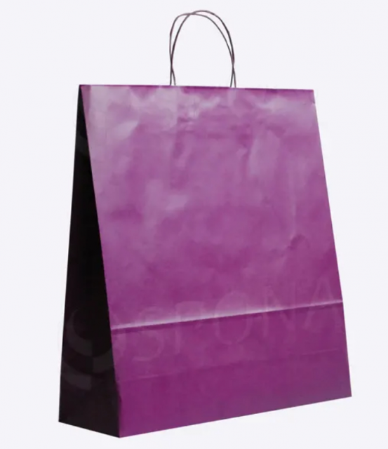 Papírová taška PASTELO, 45 x 15 x 49 cm, fialová