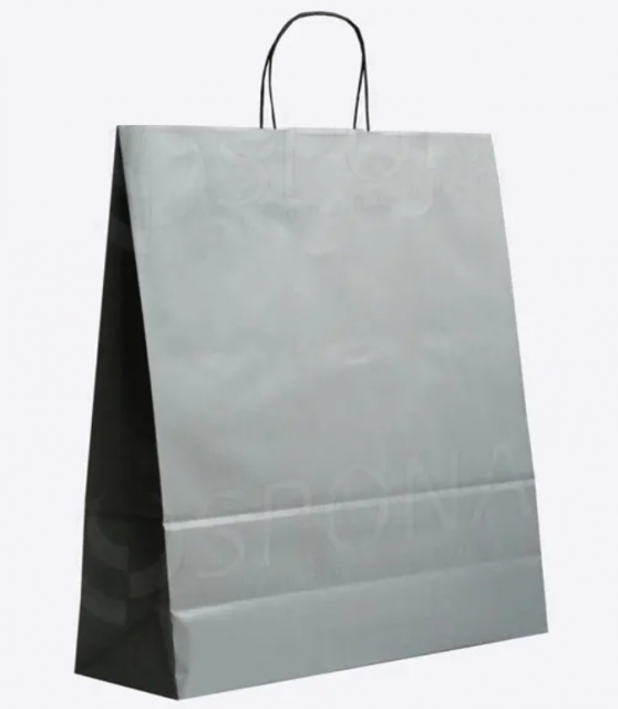 Papírová taška PASTELO, 45 x 15 x 49 cm, šedá