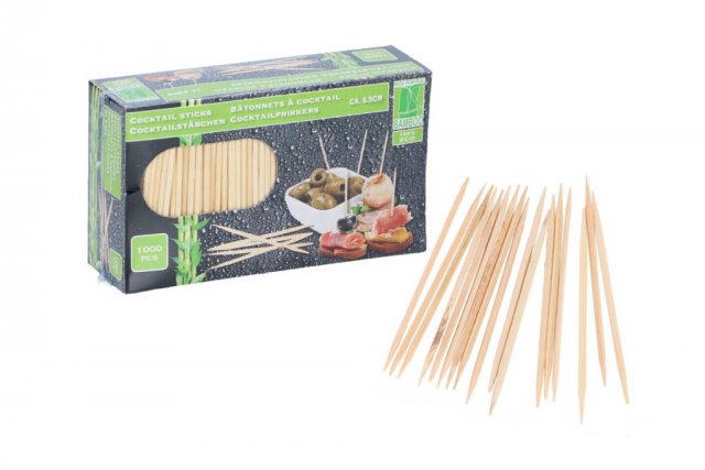 Bambusové dřevěné koktejlové párátka 1000ks