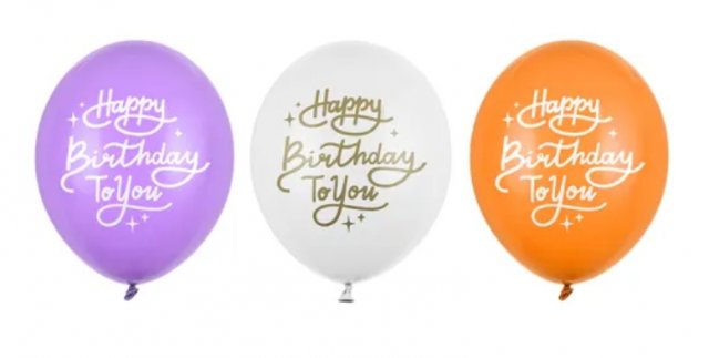 Balónek 30 cm, Happy Birthday To You, mix barev, 1ks