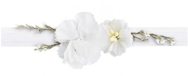 Květina na zápěstí, bílá