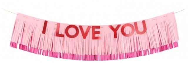 Banner Miluji tě / I love you, 150x30 cm, mix