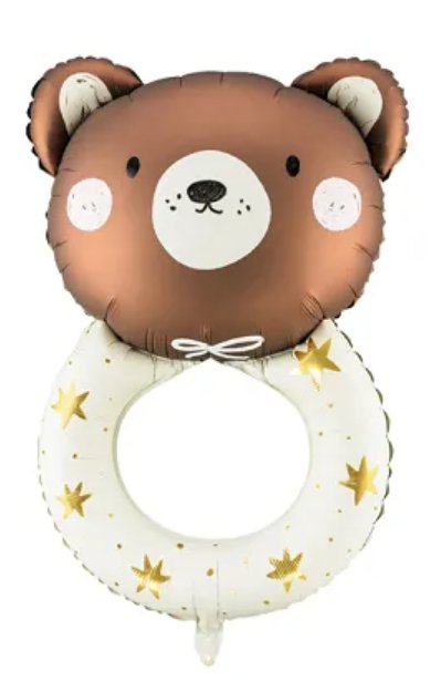 Fóliový balónek Medvídek Teddy chrastítko, 61x88 cm, mix