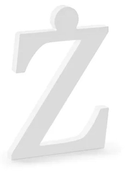 Dřevěné písmeno Ž, bílé, 16,5x23m