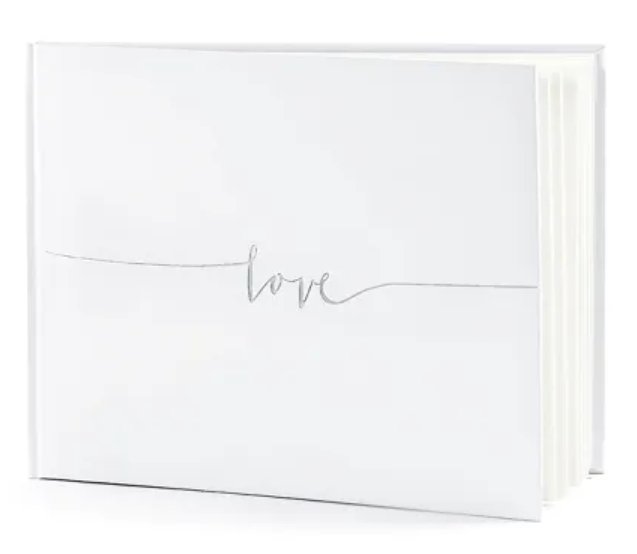 Svatební kniha hostů Love / Láska, 24x18,5cm, 22 stran