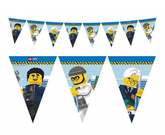 Závěsný banner Lego City, 9 vlajek, 230 cm