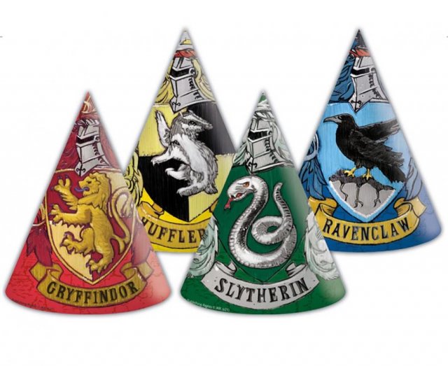 Party kloboučky "Harry Potter Hogwarts Houses", 6 ks