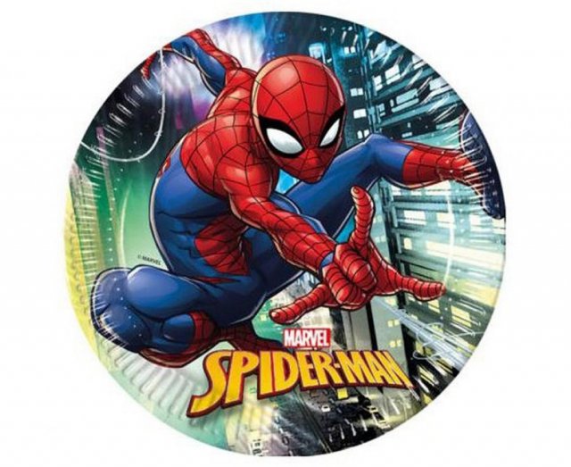 Papírové talířky Spiderman Team Up (Marvel), další generace, 23 cm, 8 ks