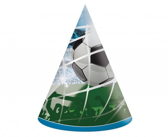 Party kloboučky Soccer Fans / Fotbaloví fanoušci, set 6 ks