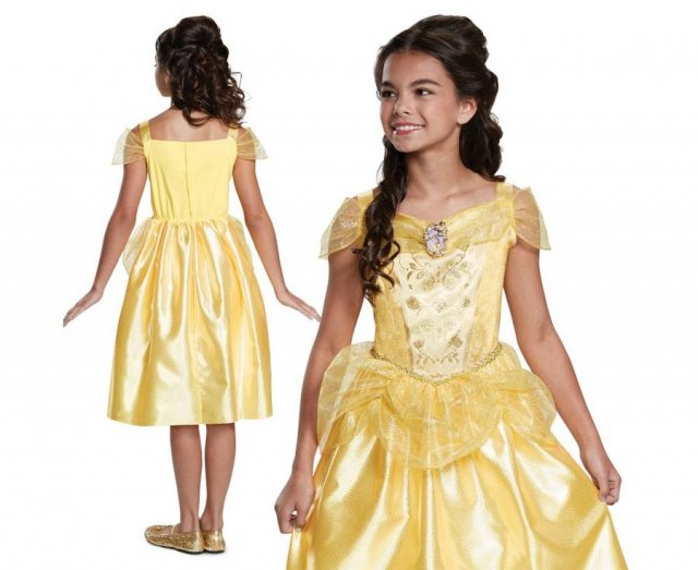 Dětský kostým, princezna Belle - velikost M (7-8 let)