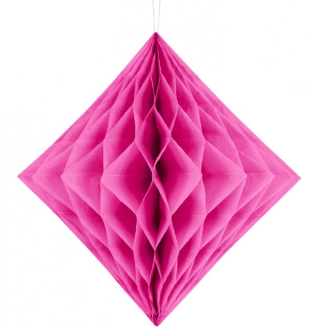 Diamantová Honeycomb, tmavě růžová, 30cm