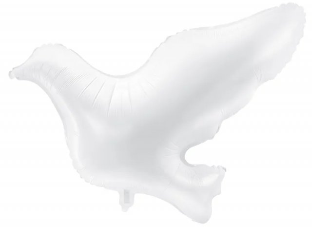 Fóliový balónek Holubička, bílý, 77x66cm