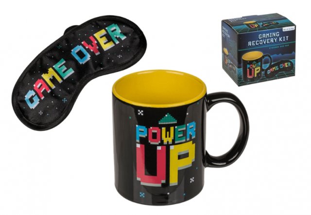 Hrnek s maskou pro hráče, Power Up / Game Over 300ml