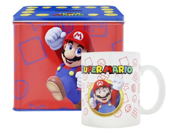 Hrnek Nintendo Super Mario s kasičkou na mince, 9 x 13 x 11 cm