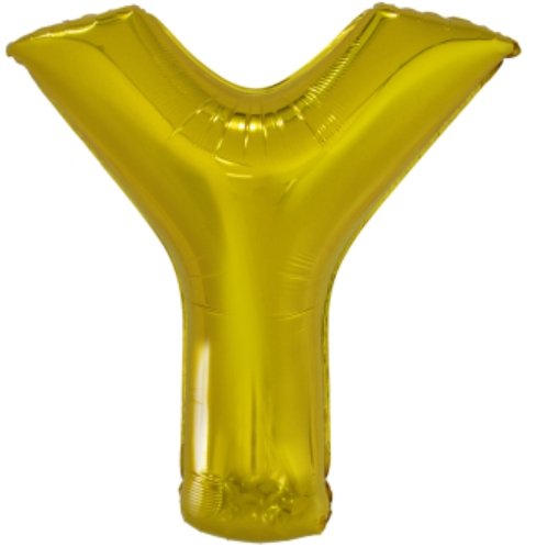 Velký fóliový balónek písmeno Y, velikost 86 cm x 76 cm