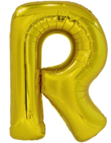 Velký fóliový balónek písmeno S, velikost 86 cm x  60cm