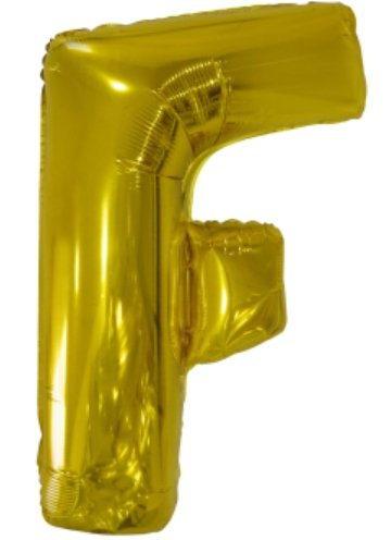 Velký fóliový balónek písmeno F, velikost 87 cm x 54 cm