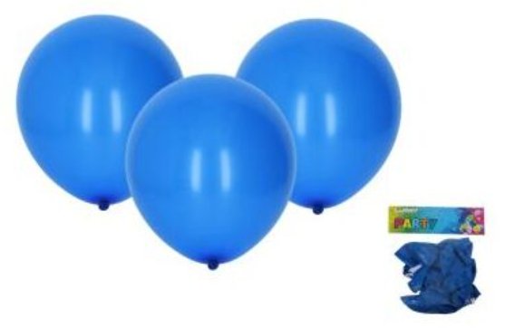 Balónky nafukovací, velikost 30cm - sada 10ks, modrý