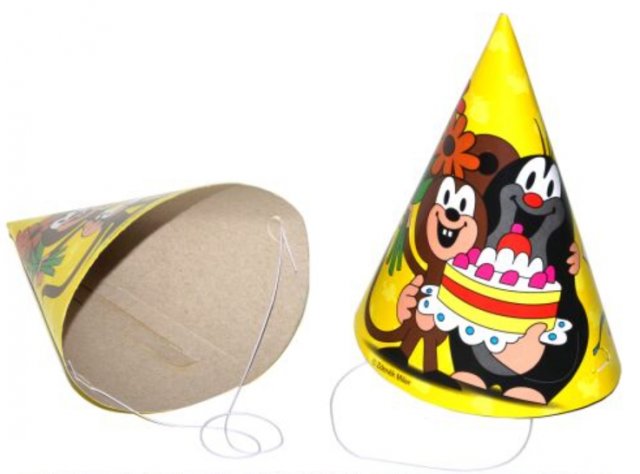 Party kloboučky Krtek a kamarádi, 15 cm, set 6 ks
