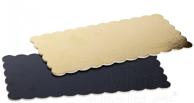 Pevná dortová podložka hranatá, zlatá, 40 x 60 cm