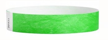 Festivalové pásky PREMIUM - neon zelené, 10ks