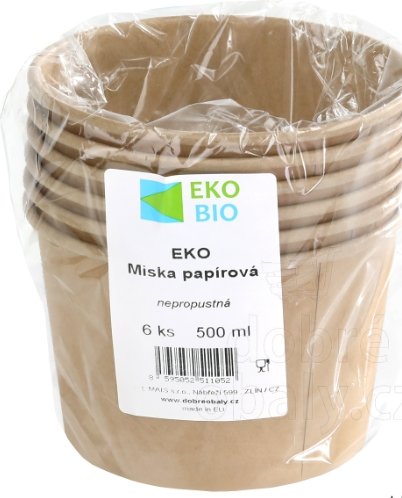 EKO-BIO Papírové misky 500 ml, 6 ks