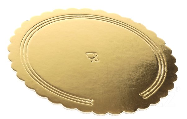Pevná dortová podložka kopretina, zlatá, 22 cm