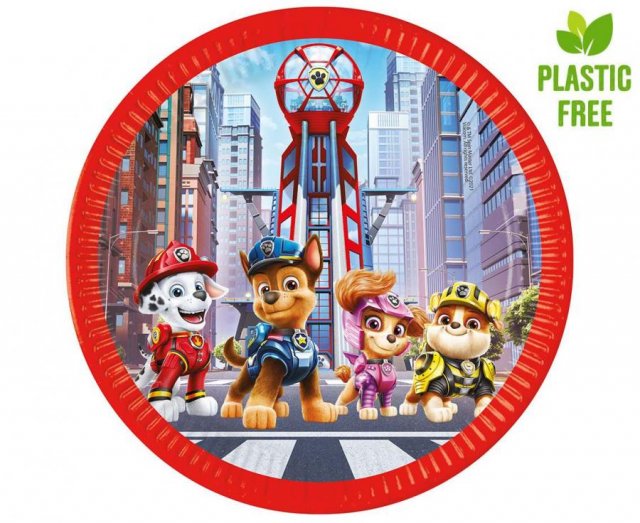 Papírové talířky Tlapková Patrola / Paw Patrol: The Movie, 23 cm, 8 ks