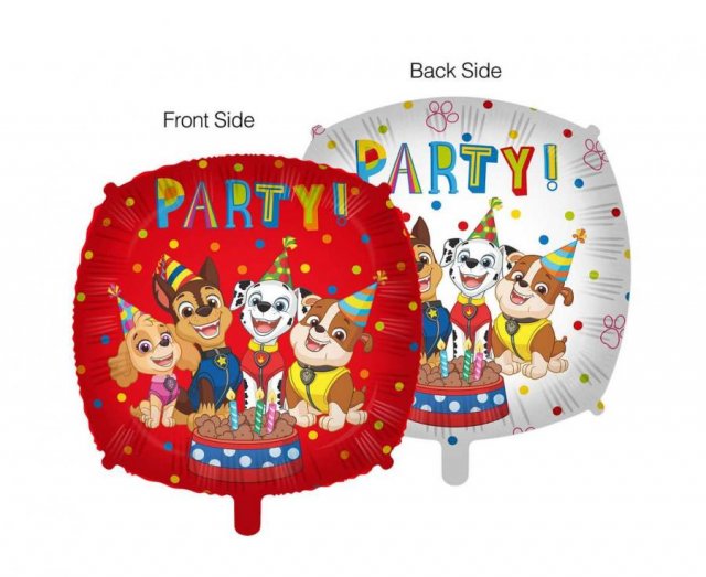 Fóliový balón Tlapková patrola / Paw Patrol PARTY, kulatý, 45 cm