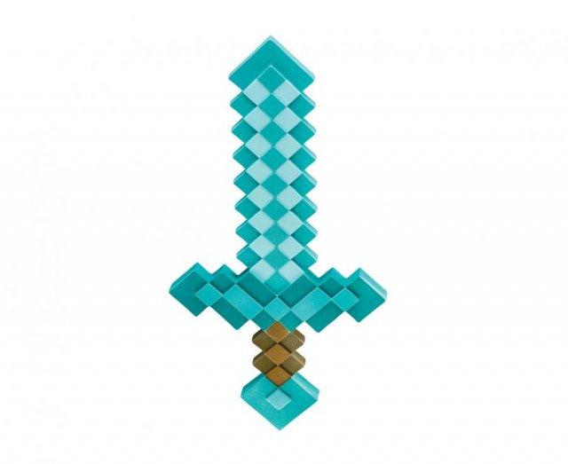Meč - Minecraft, tyrkysový