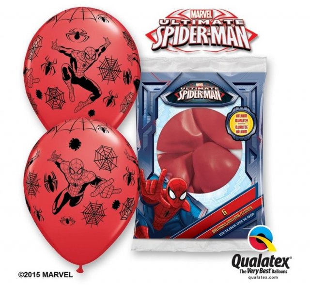 Balónky s potiskem "Spider Man" speciální pastelový mix, 28cm