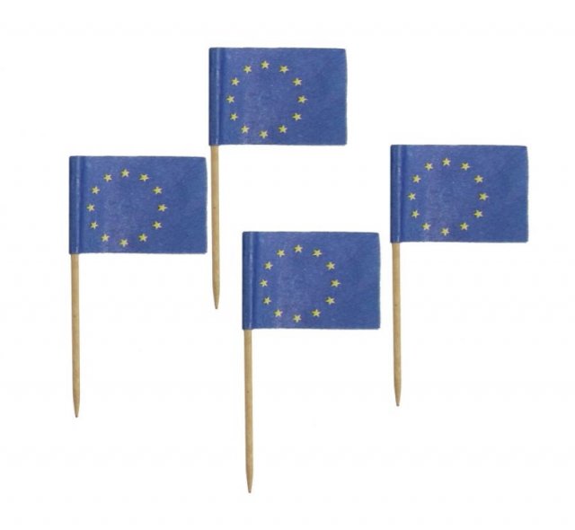 Zápichy "Vlajka EU" 6,8 cm, 144 ks