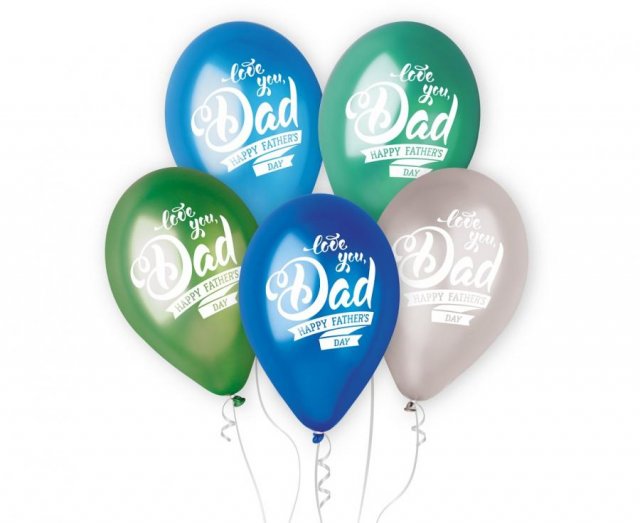 Premium balónky Ke Dni otců / "Love you, Dad" , 5 ks