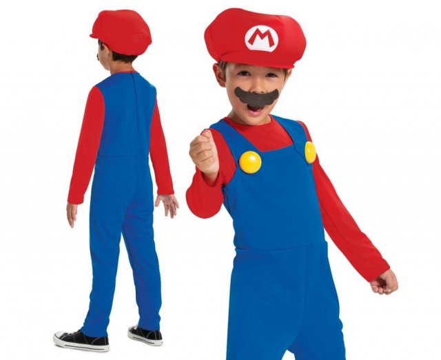 Dětský kostým Super Mario - Nintendo, velikost M (7-8 let)