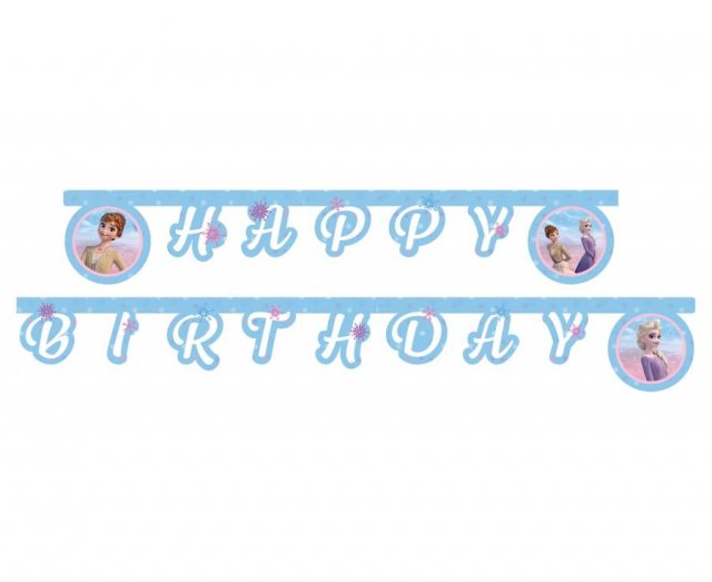 Závěsná girlanda Elza "Frozen" - Happy Birthday