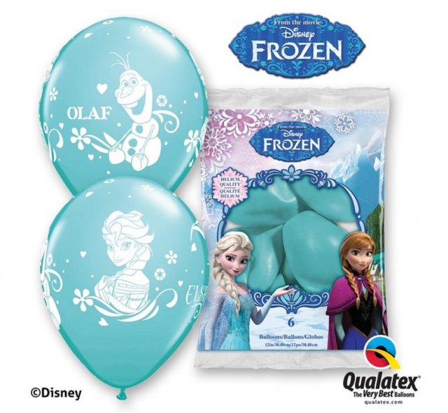 Balónky Frozen s potiskem "Anna, Elsa & Olaf", set 6 ks