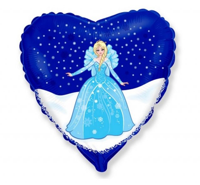 Fóliový balónek Princezna / Princess, srdce, 46 cm