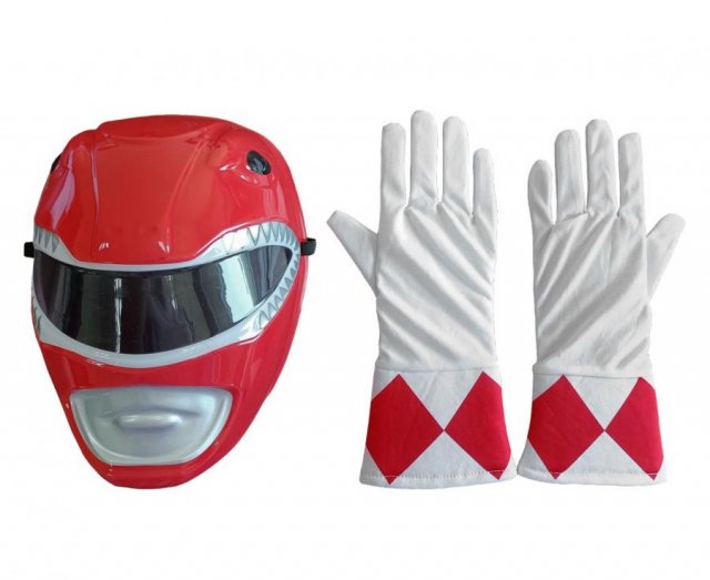 Sada Red Ranger - Maska a rukavice