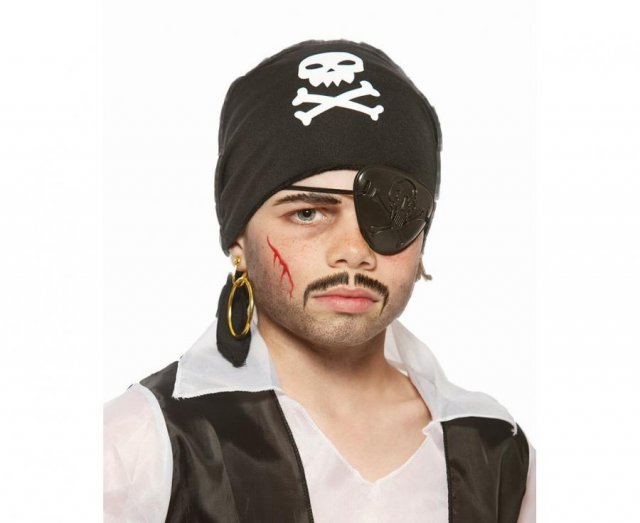Pirátská sada barev na obličej + kryt přes oko