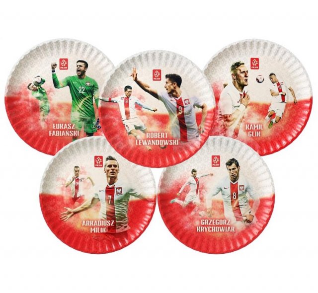 Talíře Fotbalisti, Polsko - 18 cm, 6 ks