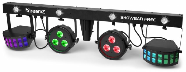 BeamZ Showbar Free 2x LED PAR, 2x Derby + Strobo