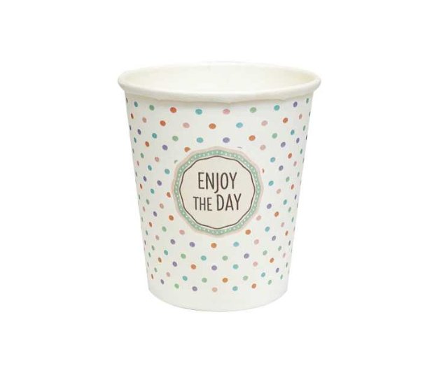 Kelímek papírový "Enjoy the day" 300 ml, 50 ks