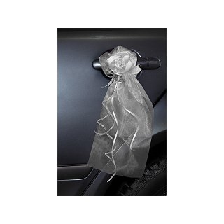 Květinová organza na kliku, doplněk na auto (zn. PartyDeco)