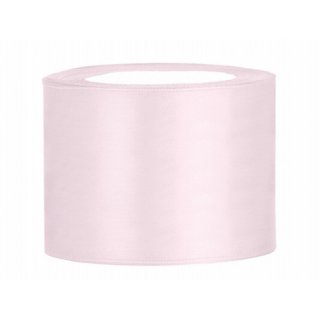 Stuha saténová, pudrová růžová, 5cm/25m
