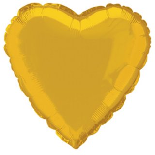 Fóliový balónek srdce, zlaté