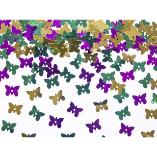 Konfety motýlci, metalické, mix  barev