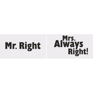 Mr. Right & Mr. Always right! - Vtipné svatební kartičky