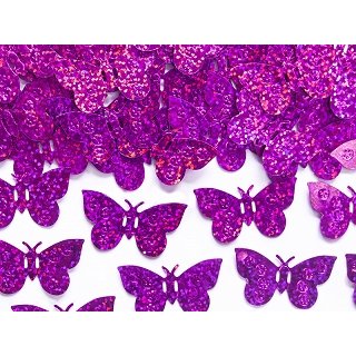 Holografické konfety, motýl fialový