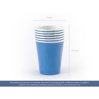 Hrníček, modrý, 260ml, set 6ks